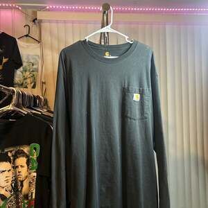 Carhartt Long Sleeve Pocket T-Shirt, Black, Size XL - Heavyweight Cotton